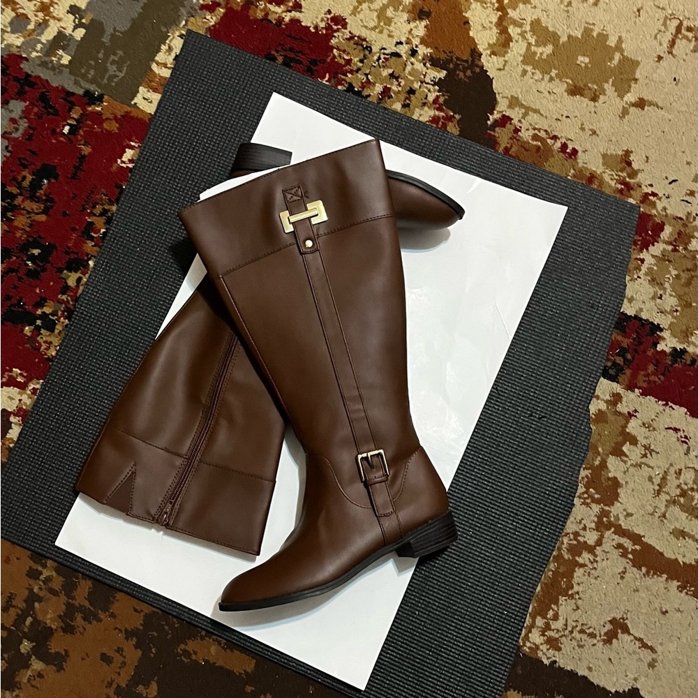 Karen Scott / Deliee WC Cognac Knee High Boots Size: 7.5